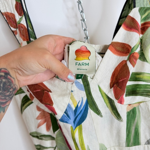 FARM Rio Tropical Print Jumpsuit - Green and Red - Picture 6 of 7